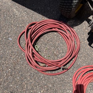 Heavy Duty Red Air Hose with Brass Air Fittings