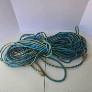 Lot of Blue and Yellow Extension Cords