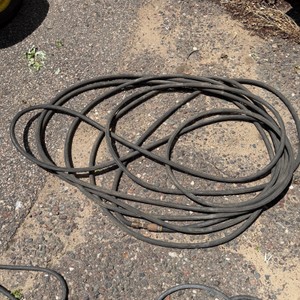 Gray Air Hose with Quick Connect Fittings
