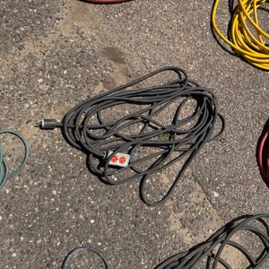Outdoor Extension Cord with Triple Outlet Adapter