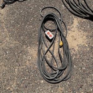 Gray Extension Cord with 2 Outlet Tap