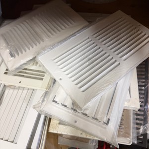 Lot of White HVAC Vent Covers and Return Air Grilles