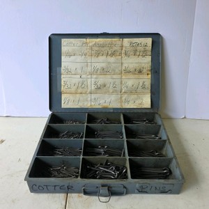 Cotter Pin Assortment Metal Organizer Box