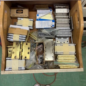 Lot of Door Hinges and Hardware Assortment