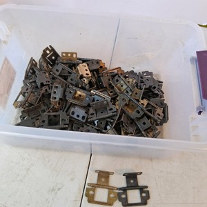 Lot of Cabinet Door Hinges and Mounting Hardware