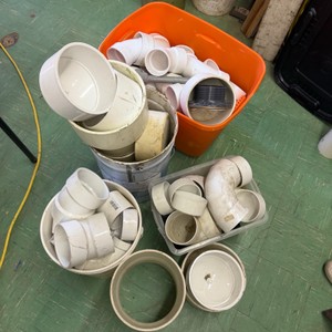 Lot of PVC Pipe Fittings and Drainage Connectors