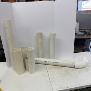 Lot of Assorted PVC Pipe and Plumbing Fittings