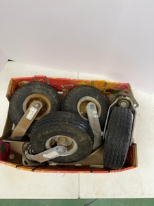 Lot of Heavy Duty Pneumatic Caster Wheels