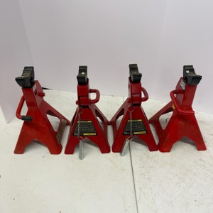 Lot of 4 Red Automotive Jack Stands