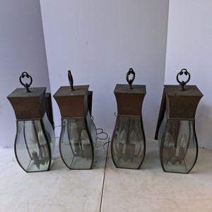Lot of 4 Hanging Lantern Light Fixtures