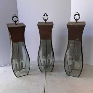 Lot of 3 Hanging Lantern Light Fixtures