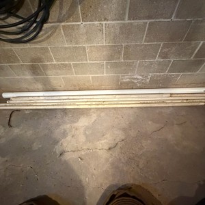 Lot of White PVC Pipe Sections
