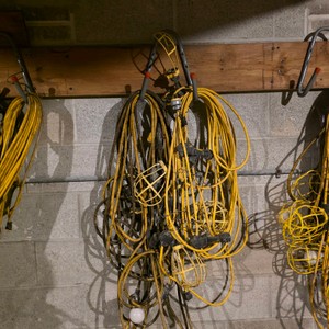 Lot of Extension Cords and Work Lights