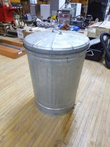 Galvanized Trash Can