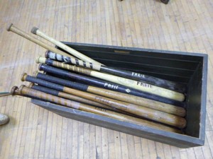 Box of Wooden Baseball Bats