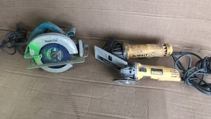 Makita circular saw, DeWalt Angle Grinders