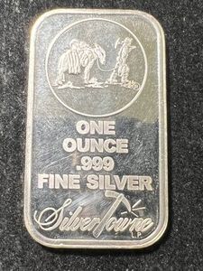 1 TROY OZ .999 FINE SILVER SILVERTOWNE BAR