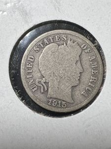 1915 US BARBER DIME