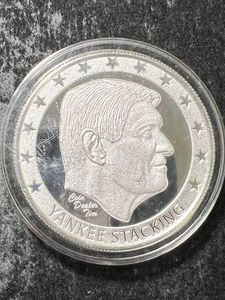 1 TROY OZ .999 FINE SILVER YANKEE STACKING ROUND IN AIRTITE