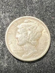 1945-D US MERCURY DIME