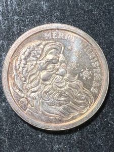 1 TROY OZ .999 FINE SILVER 2022 MERRY CHRISTMAS ROUND