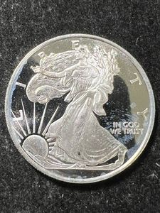 HALF TROY OZ .999 FINE SILVER AMERICAN EAGLE ROUND