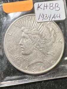 1934 US PEACE SILVER DOLLAR