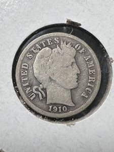 1910 US BARBER DIME