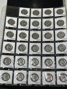 PAGE OF 29 US JEFFERSON NICKELS 1956-1971