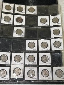 PAGE OF 21 US JEFFERSON NICKELS 1945-1955