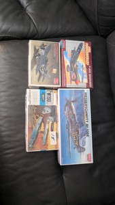 plastic military model lot 172 German American axis allies wildcat warhawk fw190 bf109