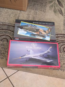 148 military aircraft model kit. lot of two two xf-88 voodoo RF-101b recon voodoo