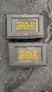 ww2 vz military steel ammo cans .50 caliber machine gun vintage