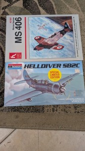 military plastic aircraft model kit lot helldiver sb2c morane ms406 148