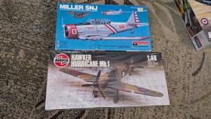 14 8 military plastic model kit hawker hurricane SNJ lot of two