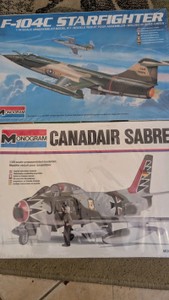 14 8 Canada Sabre military aircraft model kit f-10c Starfighter lot