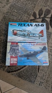 148 airplane model kit lot Texan at-6 p-39 aracobra monogram