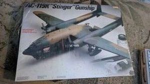 172ac-119k stinger gunship military plastic model new in box