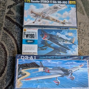 172 axis German Japanese aircraft plastic model at fw190 F1 jab d3a1 type 999