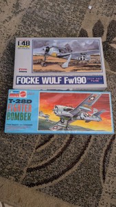 148 German American WW2 fighter plane model lot t-28d focke wolf fw190