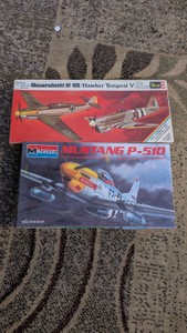 German meserschmidt bf-109 hawker tempest mustang p51d 172nd military plastic model lot