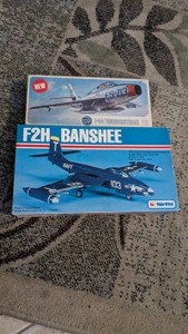 172 f2h banshee us airfix f-84 thunderstreak vintage plastic model kits lot