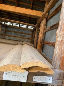hand hewn log siding