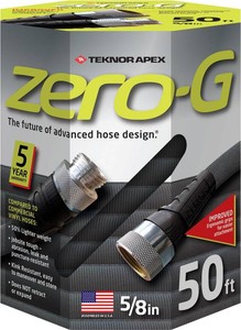 zero-G 4001-50 Lightweight, Ultra Flexible, Durable, Kink-Free Garden Hose, 58-Inch by 50-Feet,Black