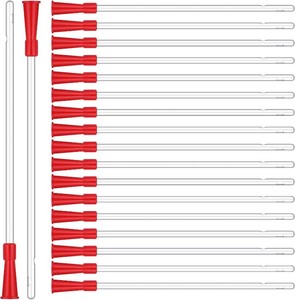 TrelaCo 50pcs 10 Long PVC Replacement Tubings Supplies Tubes Kit Disposable Cleaning Nozzle Clear Replacements Tube Hose with Flexible Rounded End for Smooth Insert, Fr14 (Orange)