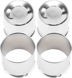4Pcs 4.25inch Trailer Wheel Center Caps Push Through Center Hub Cap for Truck SUV RV Wheel Rim, Combination of Concave and Open End Chrome Wheel Hub Covers