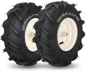 GICOOL 13x5.00-6 Tiller Tire and Wheel,  34 Axle Size , 3-18 Centered Hub, Compatible with Craftsman & Troy-Bilt Tiller Replacement