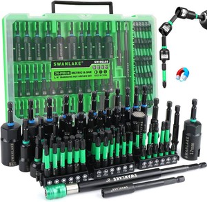74-Piece Magnetic Nut Driver Set for Impact Drill Metric & SAE, Impact Socket Adapter, Power Bits with Magnetic Holder, Wing Nut Driver, Universal Socket, 14 Quick-change Bit Extension