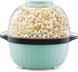 Elite Gourmet EPM145M 18-cup Hot Oil Stirring Popcorn Popper wMeasuring Cap & Reversible Serving Bowl & Butter Melting Tray, Great for Parties, Movie Night, Anytime Snack, Safety ETL Approved, Mint