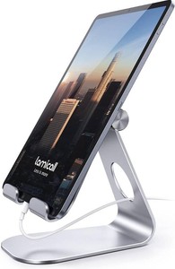 Lamicall S1 Tablet Stand, Adjustable Tablet Holder - Desktop Stand Dock Holder for 4-13 Tablet, iPad Pro 11, 9.7, 10.5, 12.9 Air Mini, Kindle, Tab, Switch, Viral Podcast Video Office Desk Accessories
